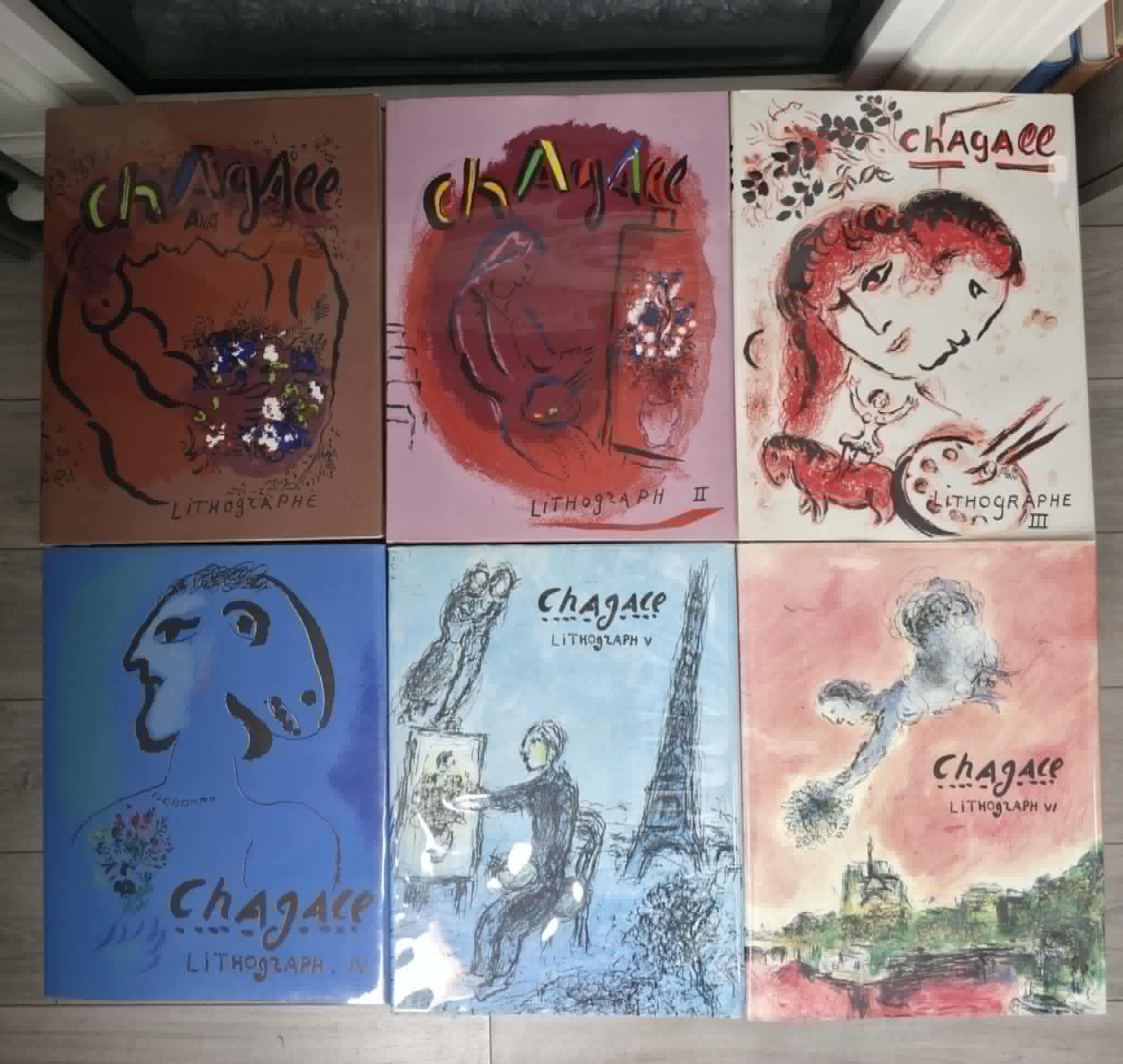 marc chagall/ fernand mourlot chagall lithographe volumes i–vi 1960 1986 marc chagall/ fernand mourlot chagall lithographe volumes i–vi 1960 1986